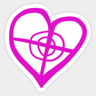 Cardiac bull's-eye Heart as a crosshair Sticker